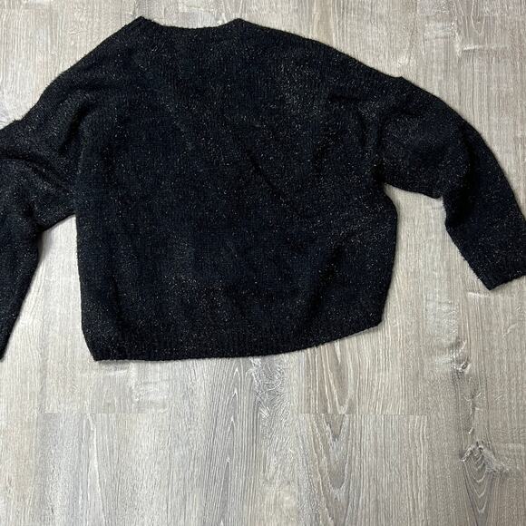 Wild Fable Women's Black Long Sleeve Crewneck Tinsel Sweater - Medium - NWT - Picture 8 of 9